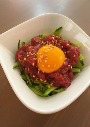 無添加焼肉のたれで作る 旨馬肉ユッケ-レシピのメイン写真
