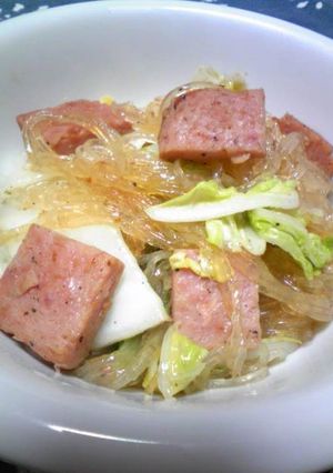 スパムと白菜炒めwith春雨-レシピのメイン写真