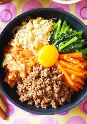 レンジで簡単！韓国風ビビンバ-レシピのメイン写真