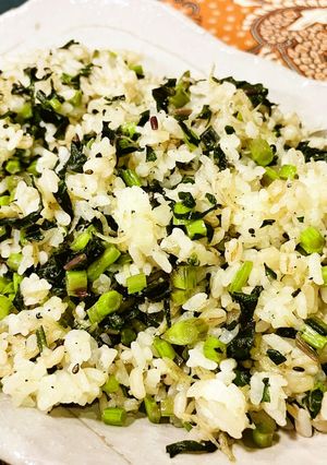 金時草としらすのアジア風チャーハン-レシピのメイン写真