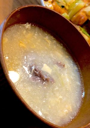 中華料理に合う牛肉と玉ねぎの卵スープ-レシピのメイン写真