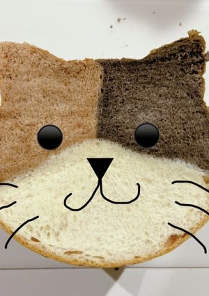 三毛猫パン☆ミルク食パン☆ネコパン-レシピのメイン写真