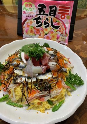 ミツカン 五目ちらし ままかり乗せ-レシピのメイン写真