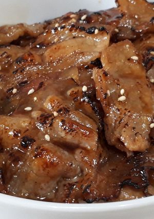【豚丼】肉を香ばしく柔らかく-レシピのメイン写真