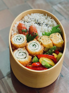 わっぱ弁当*ササミしそ巻フライと焼き野菜-レシピのメイン写真