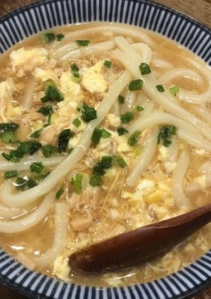 帆立入り玉子餡かけうどん-レシピのメイン写真