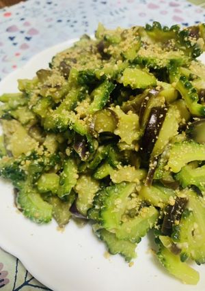 ゴーヤと茄子の味噌炒め-レシピのメイン写真