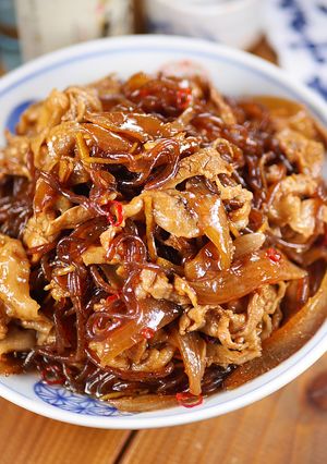 豚バラ糸こんにゃくの♪甘辛しぐれ煮😋🍚-レシピのメイン写真