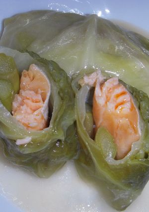 炊飯器でハラスとアスパラのロールキャベツ-レシピのメイン写真