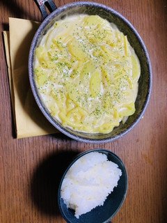 ジャガイモとマカロニのクリームソース-レシピのメイン写真