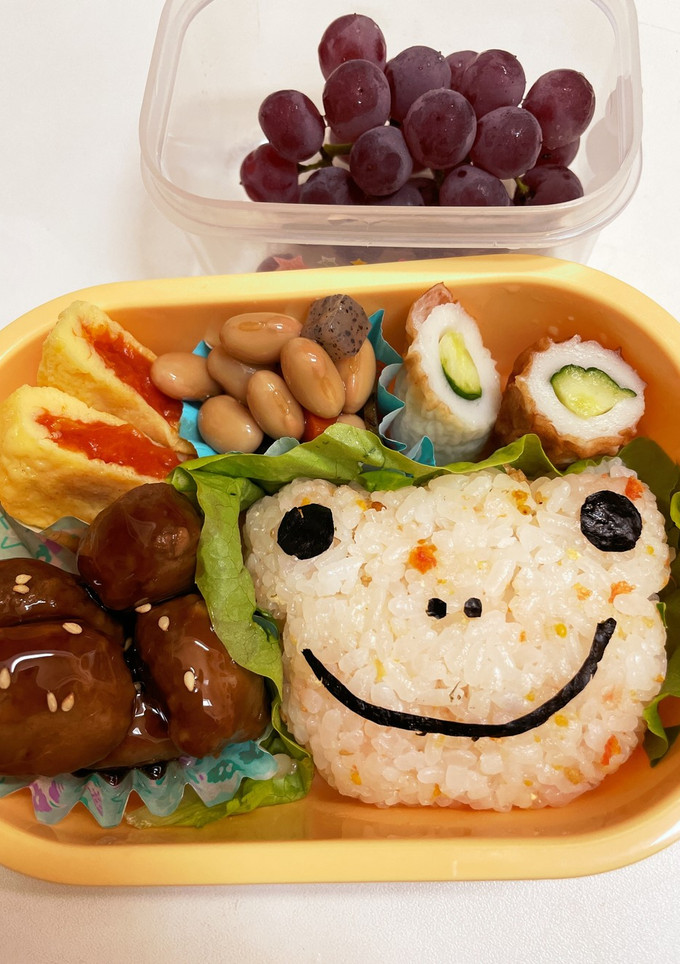 カエル　キャラ弁　簡単-レシピのメイン写真