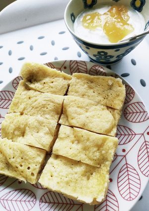 ＨＭでレンジで簡単、バナナ蒸しパン-レシピのメイン写真