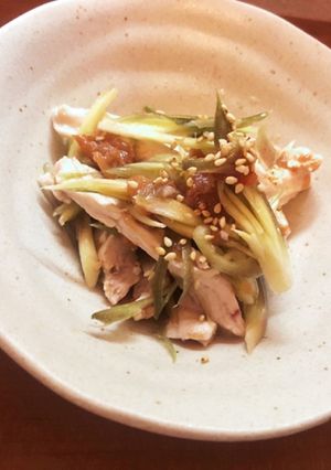 【簡単】鶏の梅みょうが和え-レシピのメイン写真