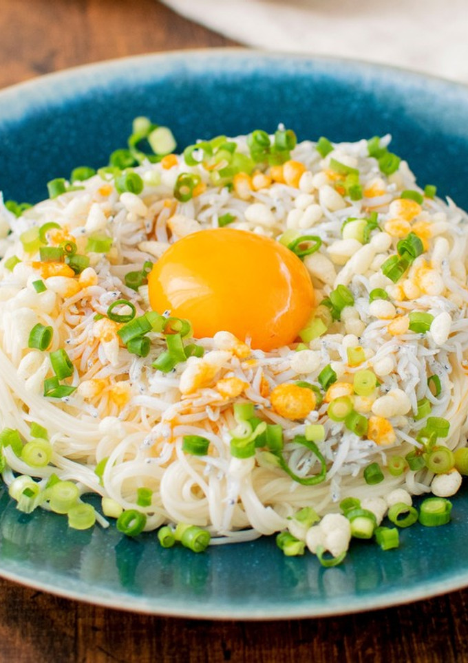 ねぎとしらすの油そば風そうめん☀-レシピのメイン写真