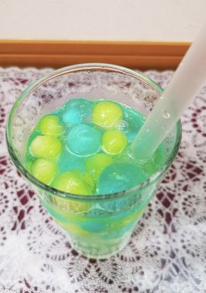 ポッチャマカラー氷のドリンク-レシピのメイン写真