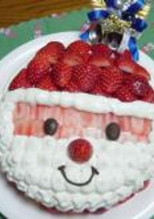 サンタさんのクリスマスケーキ-レシピのメイン写真