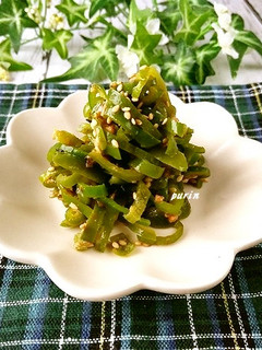レンジで簡単!ピーマンのふりかけ和え-レシピのメイン写真