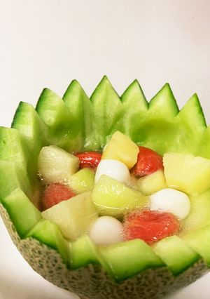 しゅわしゅわメロンカップのフルーツポンチ-レシピのメイン写真