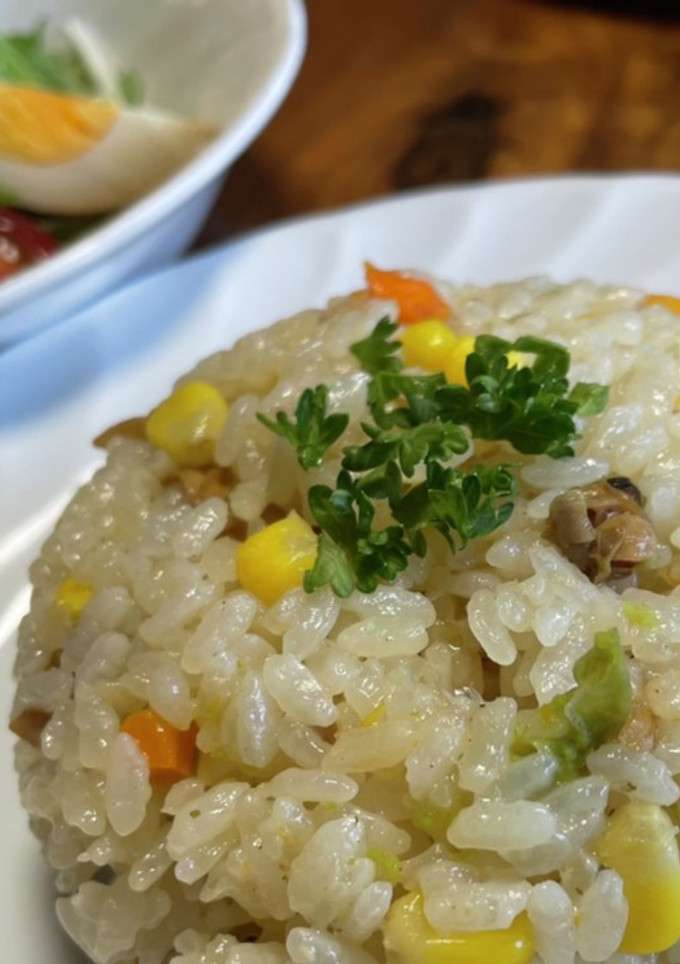 あさり缶で！簡単あさりのコンソメ炊込ご飯-レシピのメイン写真