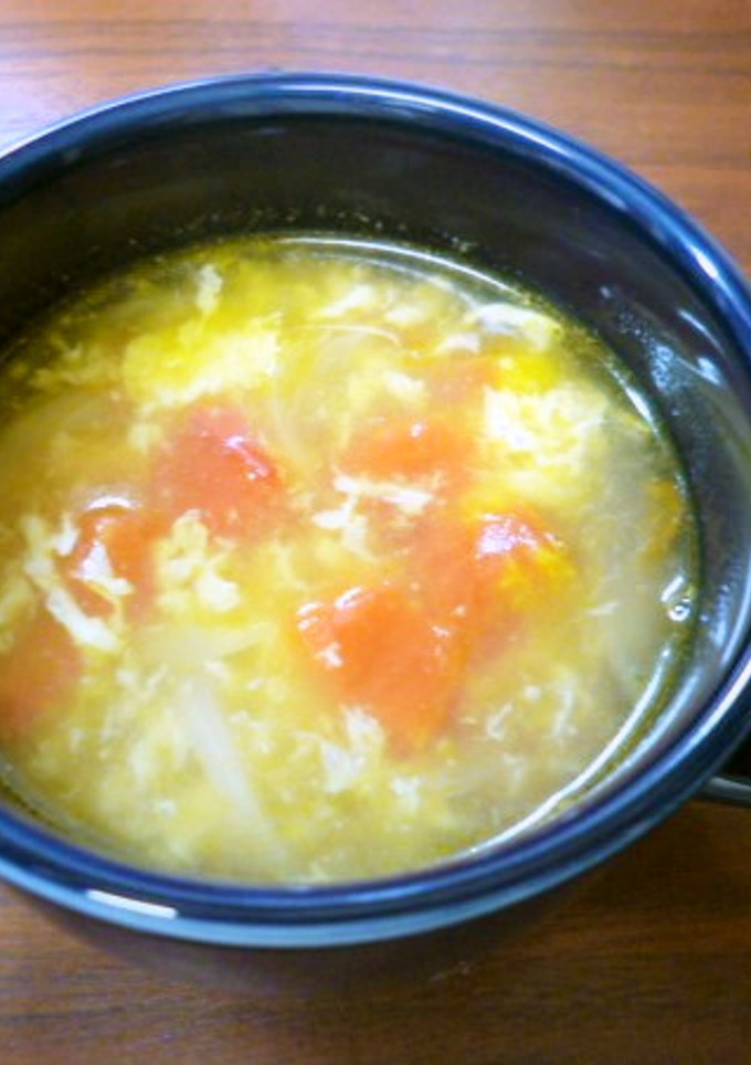 【給食】トマトと卵のスープ-レシピのメイン写真