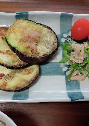我が家の焼きナス 肉味噌のせ-レシピのメイン写真