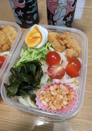学童弁当。冷やしうどん-レシピのメイン写真