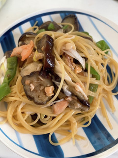 なすとピーマンと鮭の和風パスタ-レシピのメイン写真