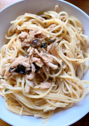 レンジで作る！しめじとツナの和風パスタ-レシピのメイン写真