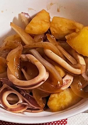 イカじゃがいも玉ねぎの甘辛炒め☆-レシピのメイン写真