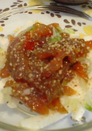 長芋とマグロの醤油漬け-レシピのメイン写真