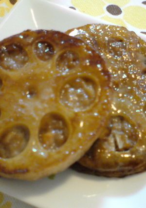 ロールキャベツの残りでレンコンの照り焼き-レシピのメイン写真