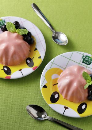 簡単！かわいい！マーブルレアチーズケーキ-レシピのメイン写真