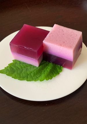 大人のお味♡紫蘇ジュースで紫蘇ゼリー-レシピのメイン写真