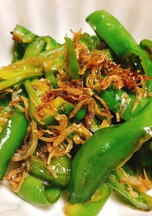 【時短】ちりめん雑魚とピーマンの醤油炒め-レシピのメイン写真