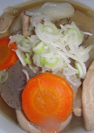 圧力鍋でモツ煮(醤油味)-レシピのメイン写真