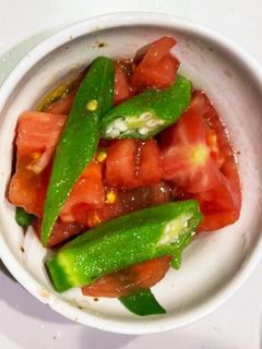 簡単!おいしい!オクラとトマトのナムル-レシピのメイン写真