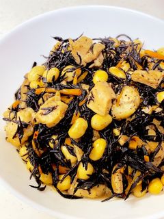 フライパンで簡単^^大豆と鶏肉のひじき煮-レシピのメイン写真