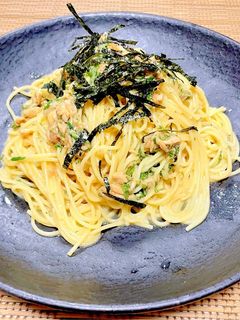 混ぜるだけ!爽やかしそとツナと卵のパスタ-レシピのメイン写真