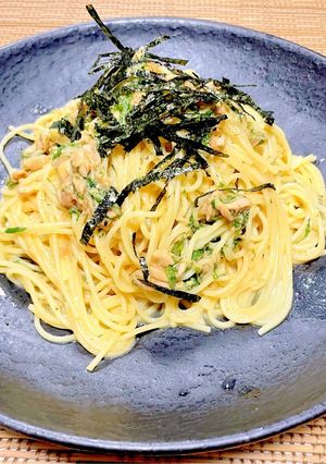 混ぜるだけ！爽やかしそとツナと卵のパスタ-レシピのメイン写真