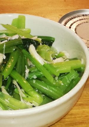 超簡単！小松菜のサラダチキン缶和え-レシピのメイン写真
