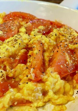 食材2つ♡ふわふわ卵とトマトの旨炒め-レシピのメイン写真