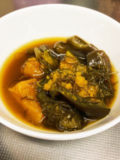 かぼちゃとなすの昆布煮-レシピのメイン写真