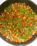 ポークビーンズ♪簡単蒸し大豆水煮大豆で