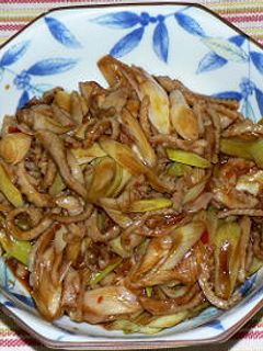鶏皮と白ネギのピリ辛炒め-レシピのメイン写真