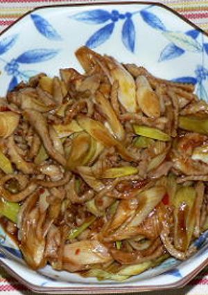 鶏皮と白ネギのピリ辛炒め-レシピのメイン写真