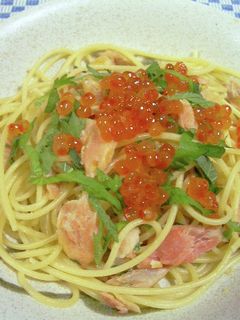 鮭といくらの和風パスタ-レシピのメイン写真