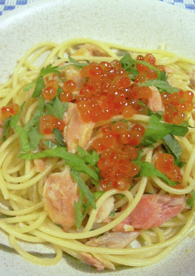 鮭といくらの和風パスタ-レシピのメイン写真