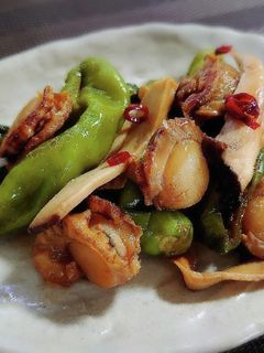 万願寺ししとうとベビーホタテの照り焼き-レシピのメイン写真