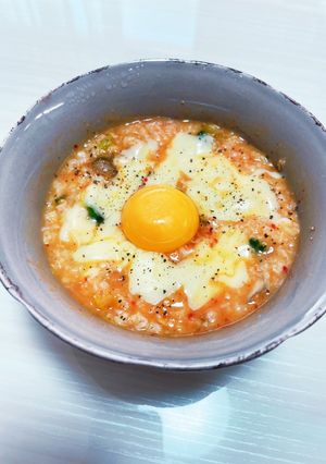 ダイエット！オートミールキムチ粥-レシピのメイン写真