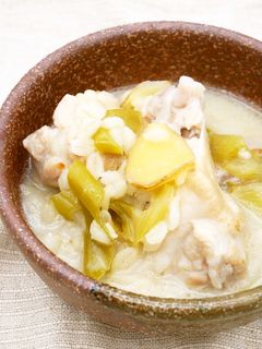 炊飯器で簡単酒粕ともち麦入り腸活参鶏湯風-レシピのメイン写真